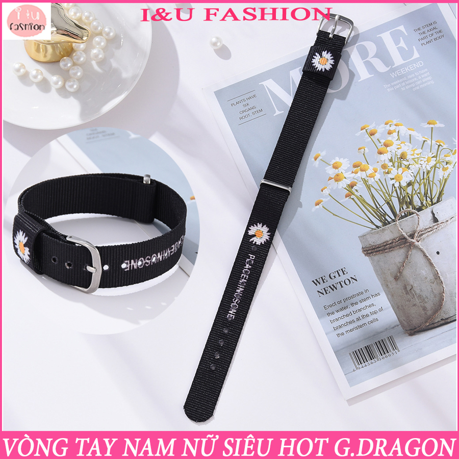 Vòng tay UNISEX Nam Nữ hoa cúc HOT HIT cá tính chất liệu vải kiểu dáng gài có thể điều chỉnh kích thước vô cùng tiện lợi VT-28