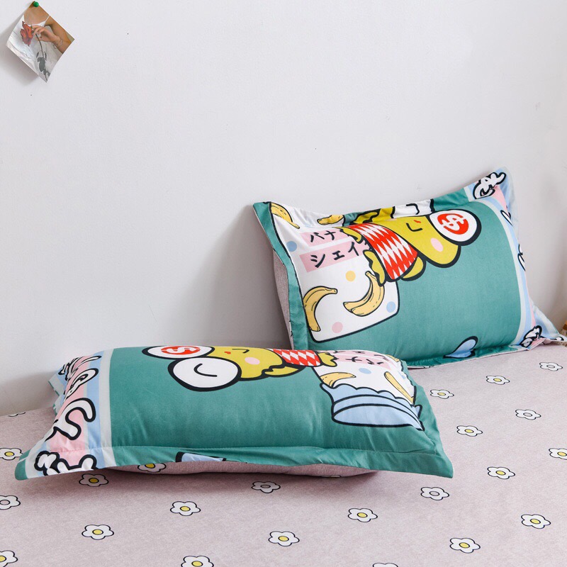 Trọn Bộ 4 Món Cotton Poly Nhập Mẫu ẾCH CHUỐI dễ thương