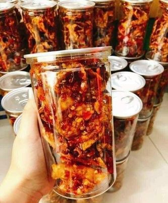 Mực rim me lon pet 300g - cực ngon