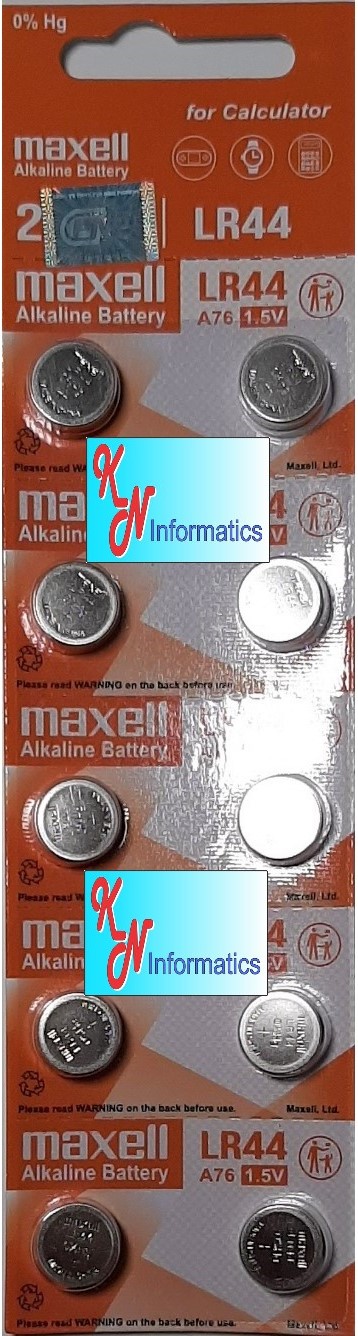 5/4/3/2/1 vỉ Pin Alkaline Maxell LR44 / A76 - 1 vỉ 10 viên - Hàng chính hãng - Made in China