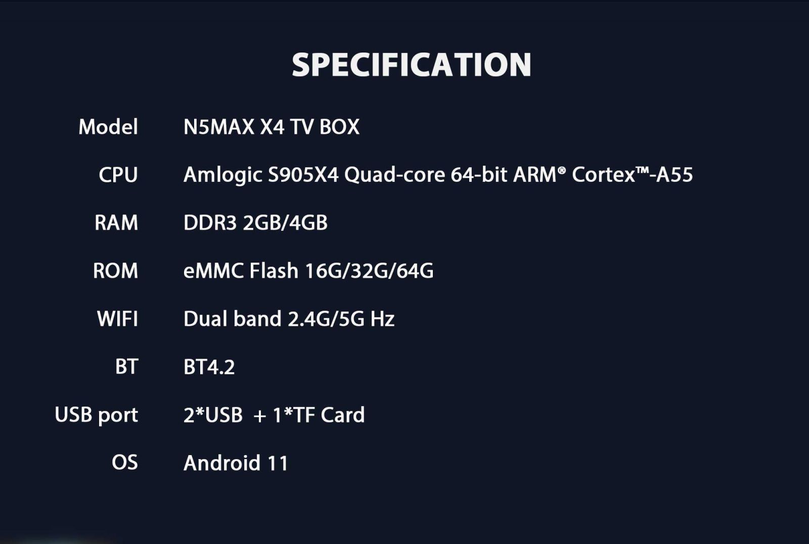 Android Tivi Box Magicsee N5 max X4 phiên bản 2022 - Ram 4GB, Rom 32GB, Amlogic S905X4 - Android 11