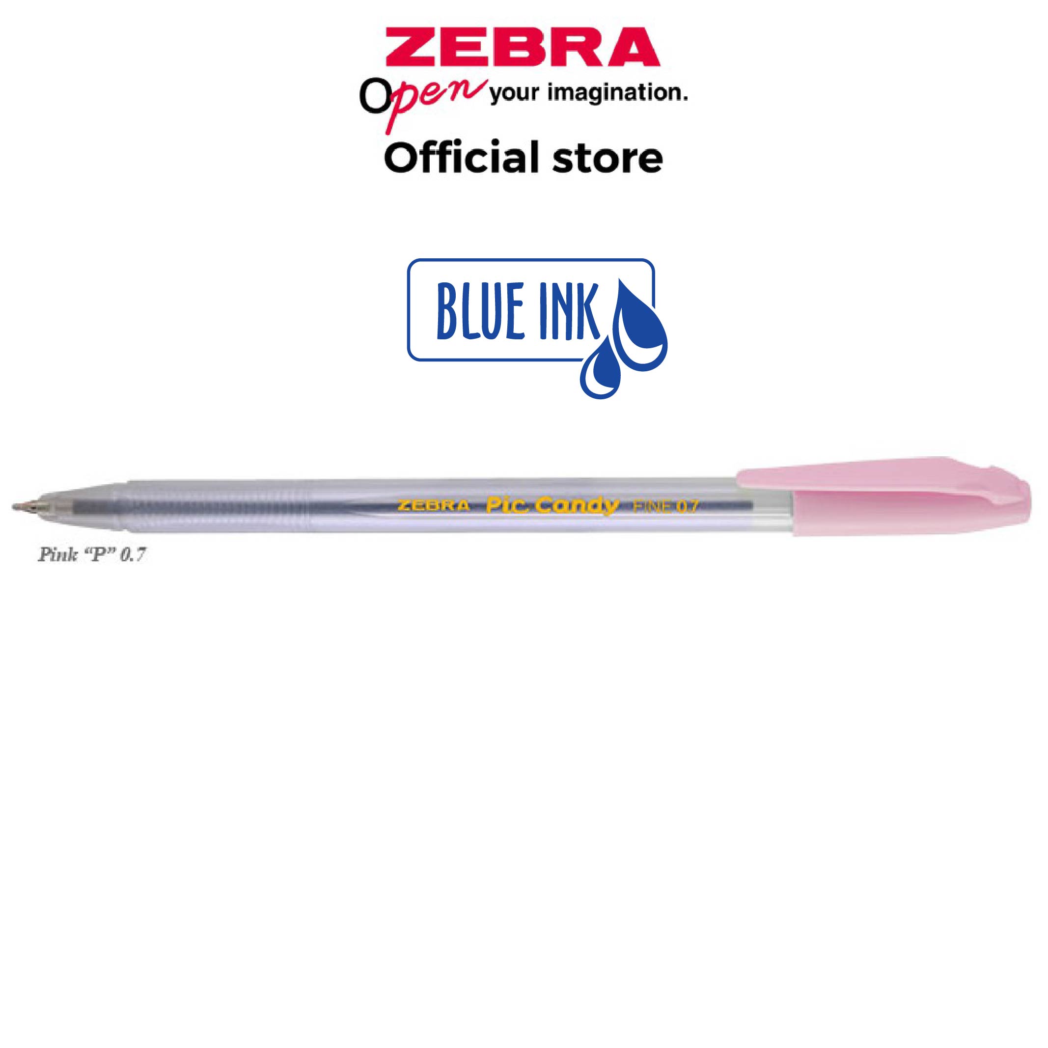 Bút Bi Pic Candy Ngòi 0.7mm - Có Nắp Chống Khô, Viết Mượt Trơn, Ra Mực Đều Không Tắc, Nét Đậm Rõ Dễ Đọc, Mực Nhanh Khô Hạn Chế Lem, Cầm Nhẹ Viết Lâu Không Mỏi, Dùng Học Sinh/Văn Phòng - ZEBRA PEN - [Chính Hãng]
