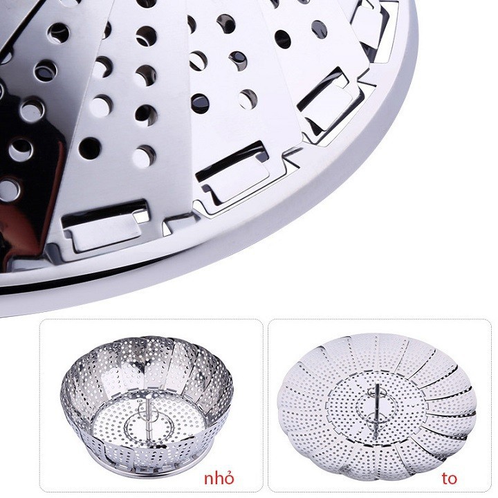 Vỉ hấp inox xếp gọn thông minh tiện dụng