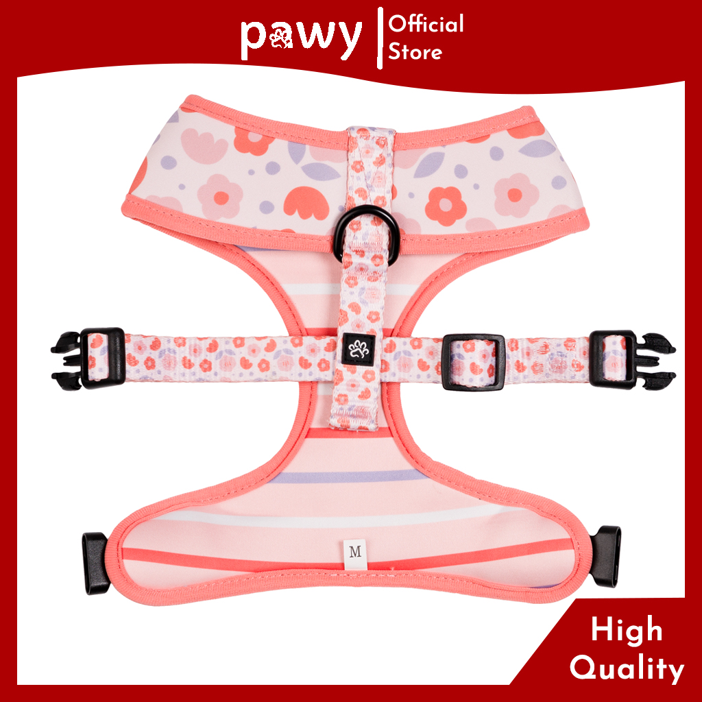 Yếm Dắt Chó Pawy 2 Mặt - Blooming Dalat - Dog Reversible Harness