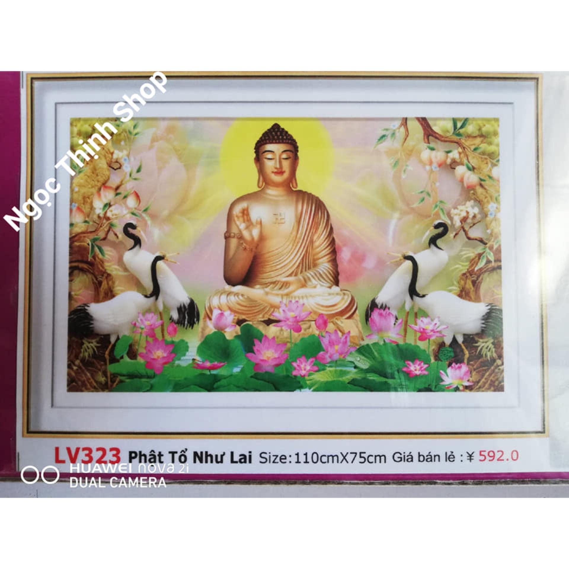 Tranh Đính Đá Phật Tổ Như Lai Lv323 Kích Thước 110Cm X 75Cm | Lazada.Vn