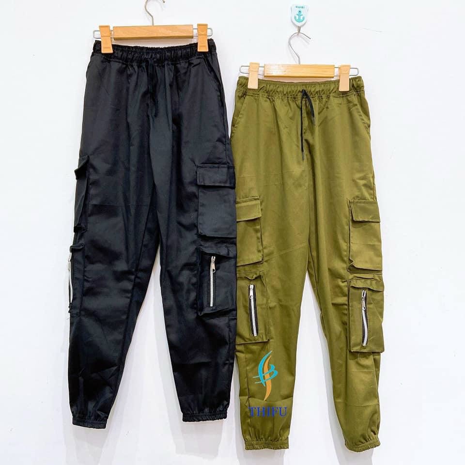 [HCM][MIỄN PHÍ VẬN CHUYỂN] Quần jogger kaki nam nữ unisex túi hộp có khóa cực kì năng động