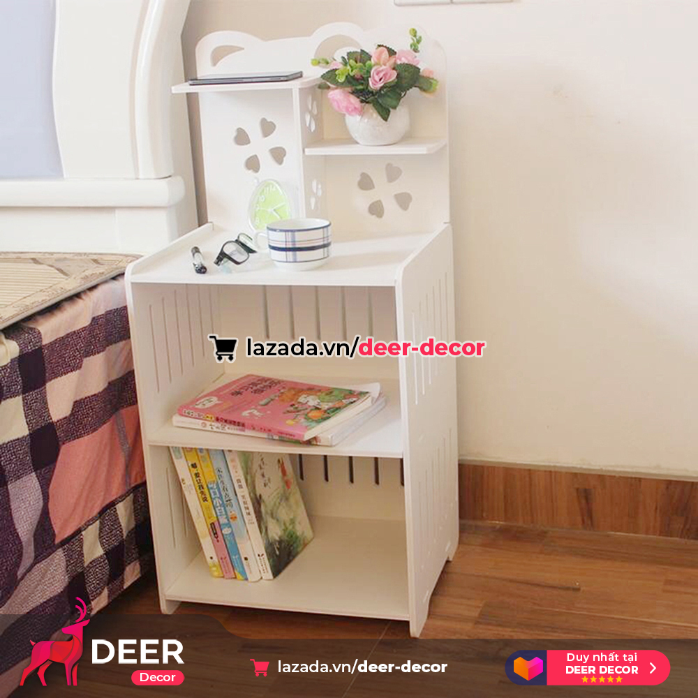 Bookcase bedside cabinet multi-purpose bear-deer decor