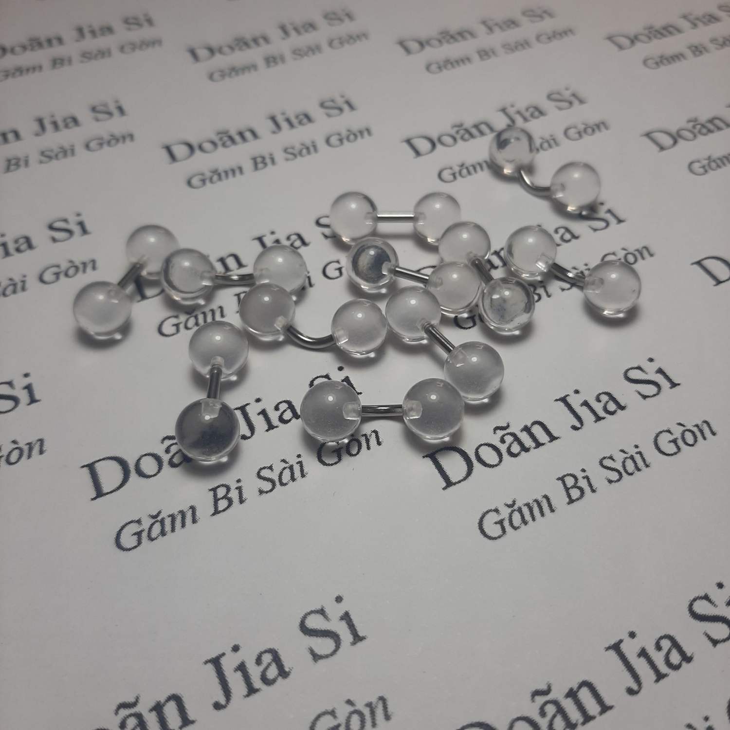 Khuyên chùy nhựa hai đầu bi TO 8mm/ Dành Cho NAM