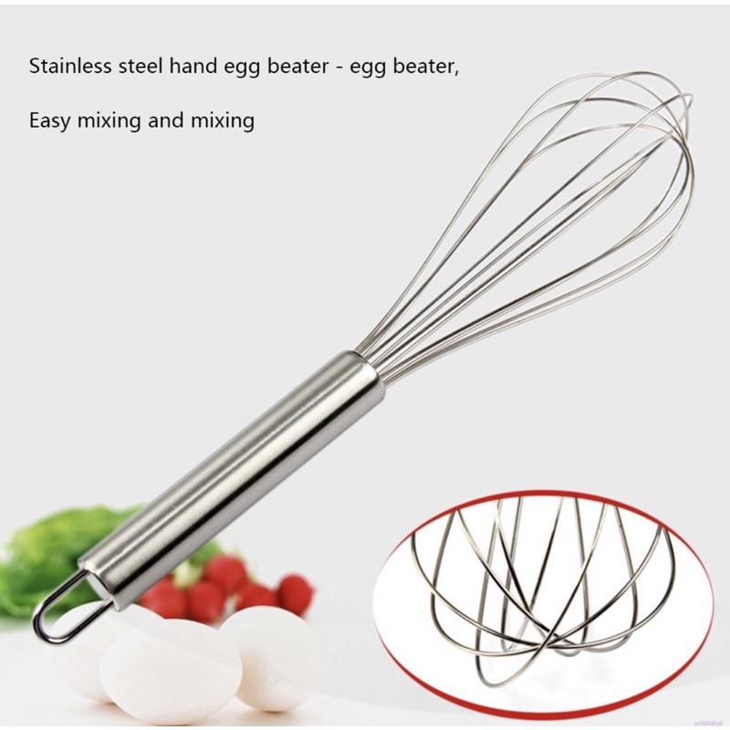 Phới Đánh Trứng Cầm Tay Inox 26cm