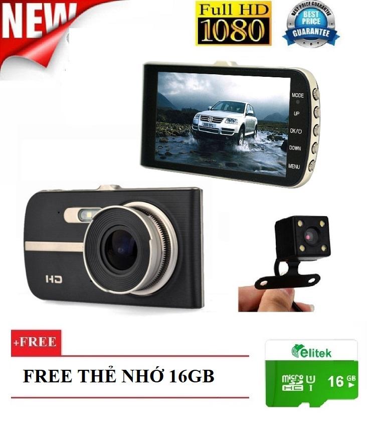Camera Hành Trình Full HD 1080P Dual Lens Quay Siêu Nét Ghi Hình Ngày Đêm 2590 Tặng Thẻ 16GB