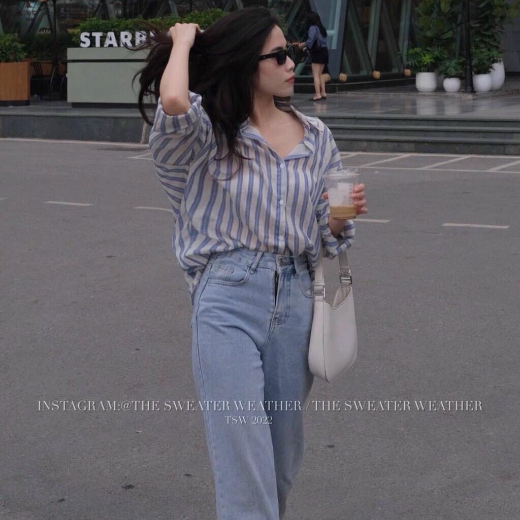 ÁO SƠ MI SỌC FORM RỘNG