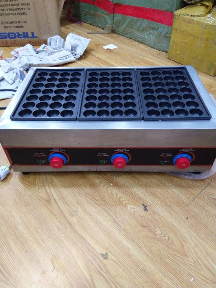 [Trả góp 0%]Máy làm bánh takoyaki 3 khuôn gang gas hoặc điện 220v