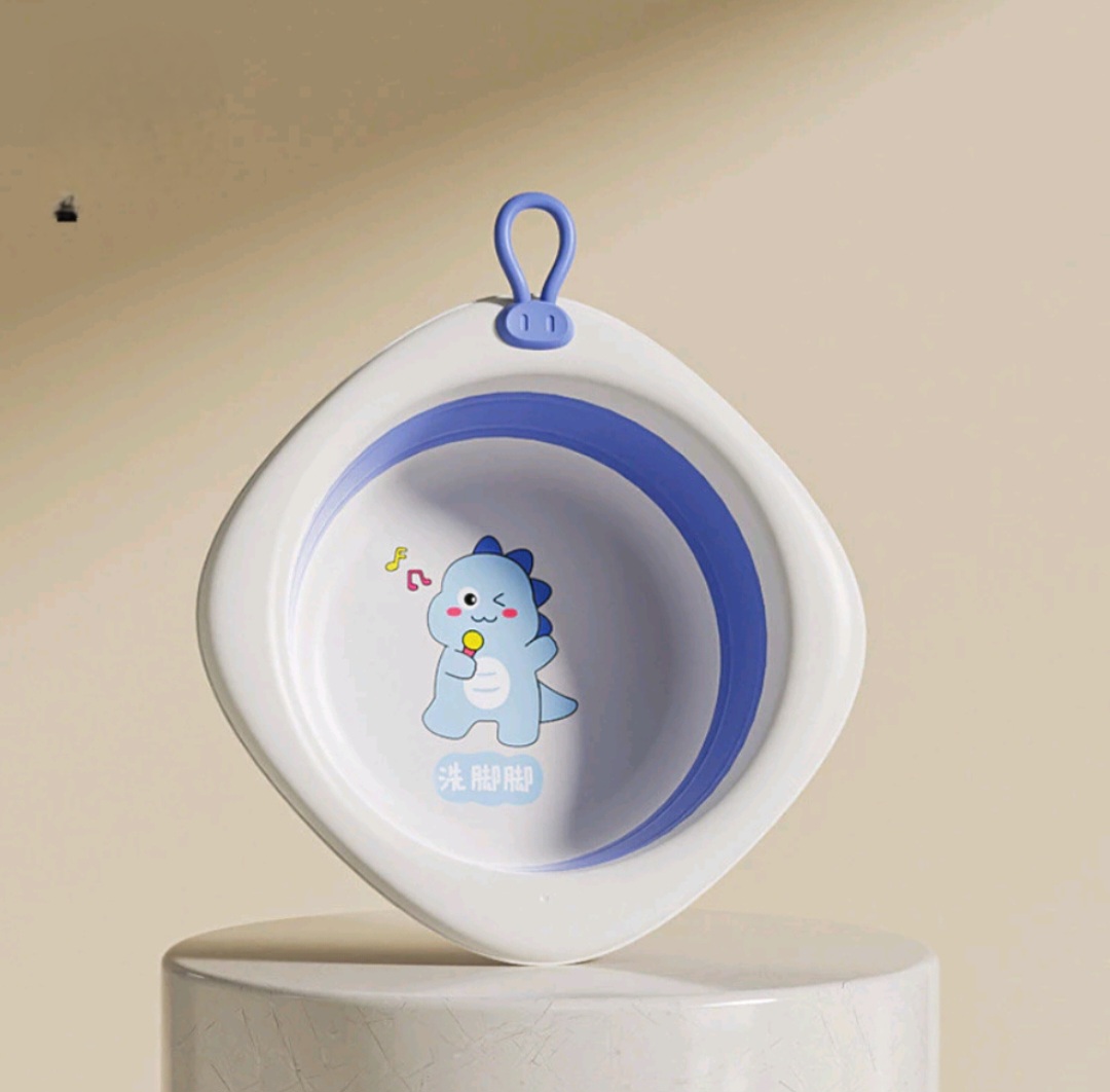 Chậu rửa mặt gấp gọn cho bé, Thau Gấp Gọn, Chậu silicon Hình Hổ Xếp Gọn tiện lợi Mang Đi Du Lịch, Thau Rửa Mặt