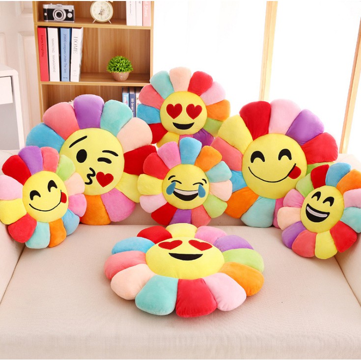 Gối vải bông hình hoa mặt trời cute 36cm siêu hot