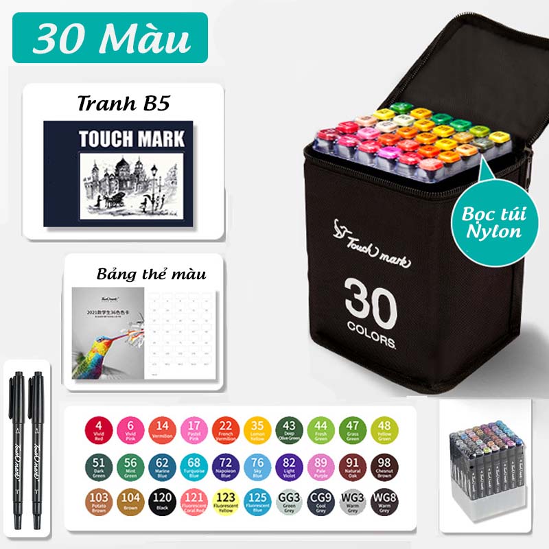 Bộ bút màu dạ Touch Marker vẽ tranh cho bé mới nhất 2023