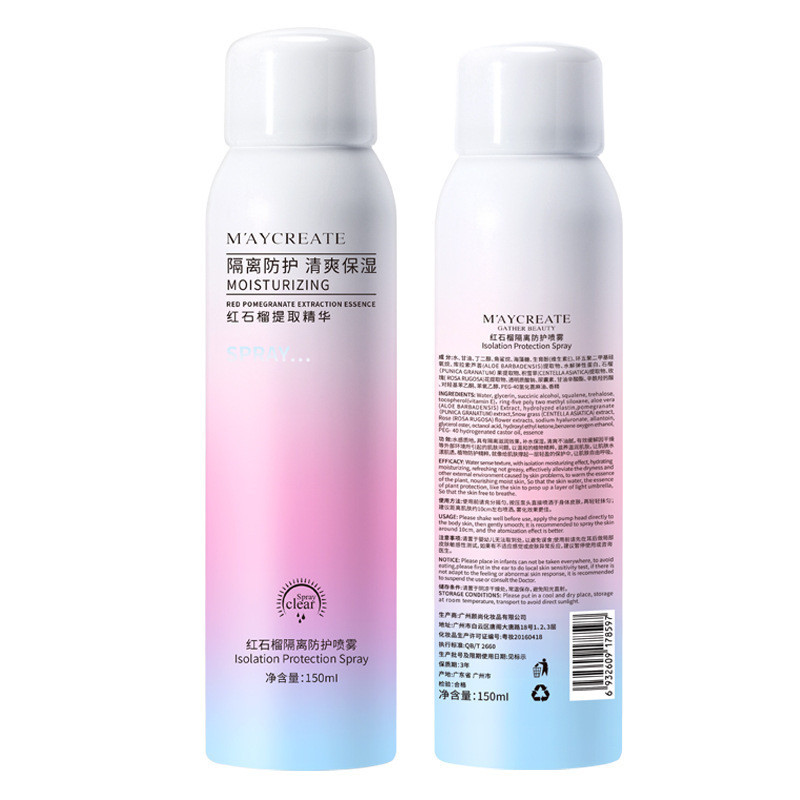 Xịt chống nắng trắng da Maycreate Moisturizing Spray