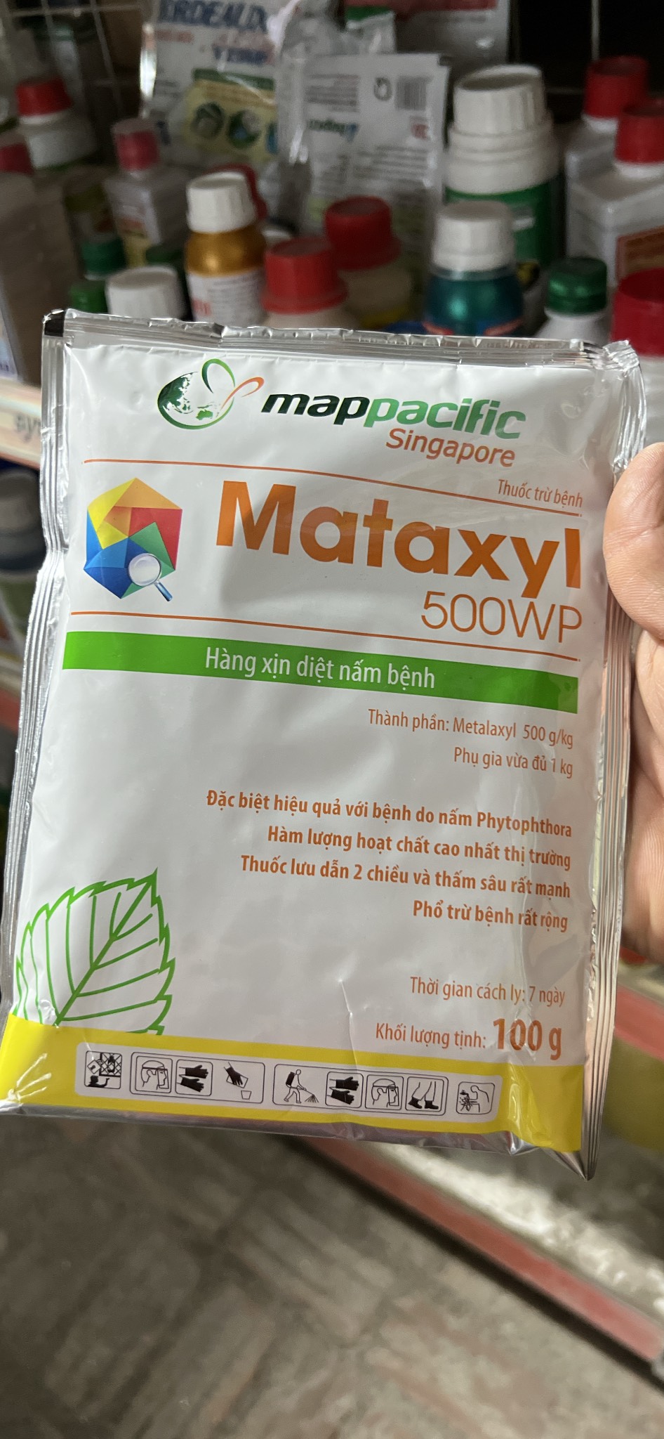 Thuốc trừ bệnh Mataxyl 500wp gói 100gr