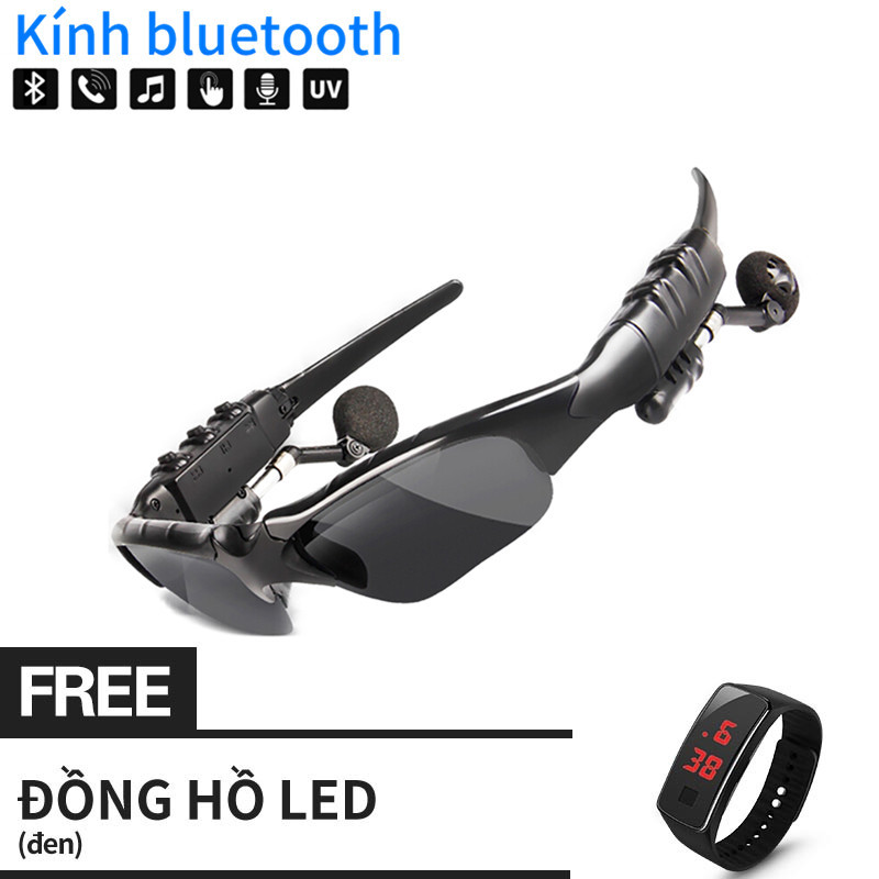 【Đồng hồ led miễn phí】Kính Mát Kèm Tai Nghe Bluetooth - mẫu kính mát nghe nhạc, nghe gọi điện thoại cực tiện lợi cho cả nam và nữ đang hot