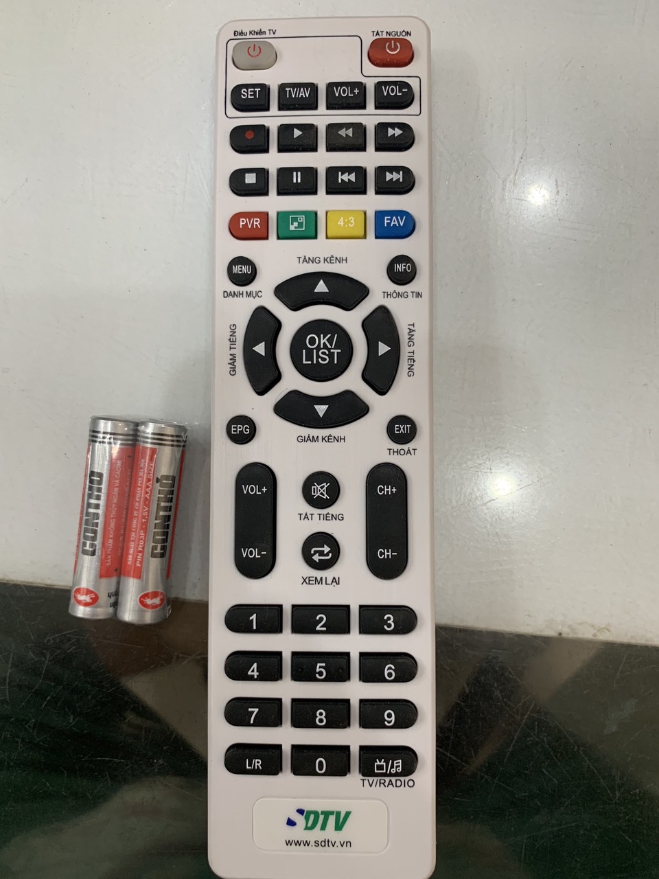 Remote điều khiển đầu thu kĩ thuật số-dvb-t2 sdtv17hd-điều khiển được nhiều loại đầu thu