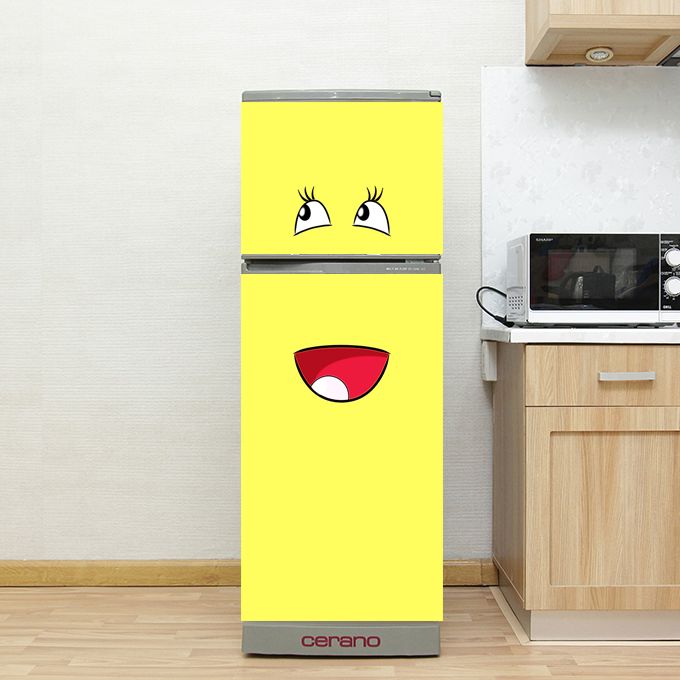 Decal dán tủ lạnh cao cấp - smile 3