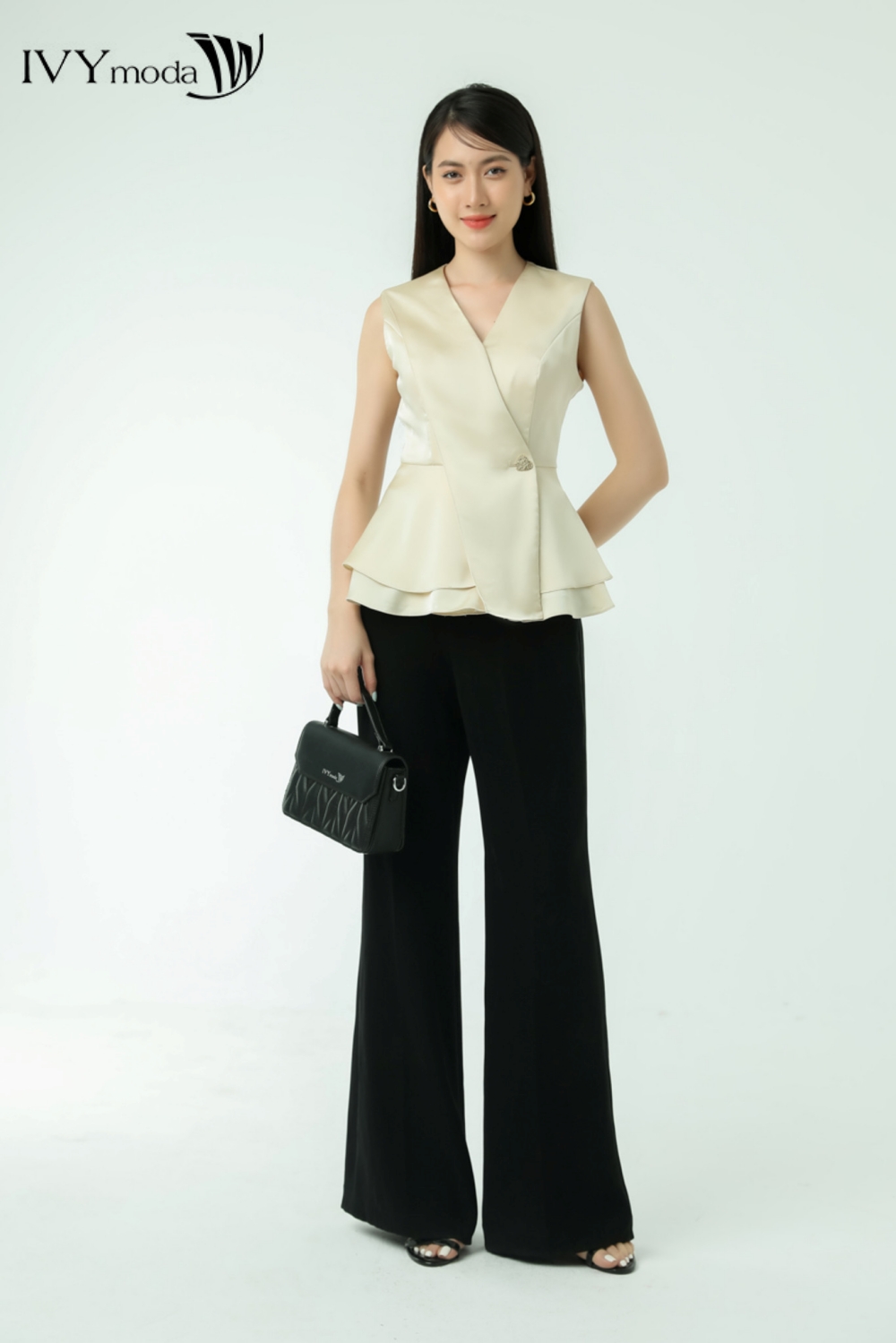 Áo Peplum cài khuy eo IVY moda MS 15M7318