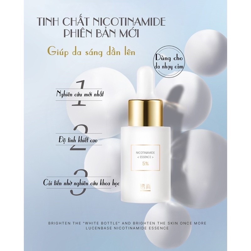 Serum Nicotinamide Dưỡng Trắng Mờ Thâm Lucenbase 30ml