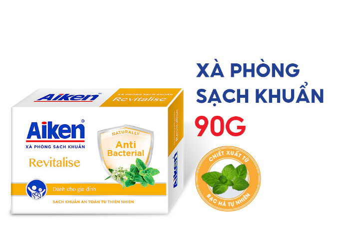 AIKEN - XÀ BÔNG CỤC KHÁNG KHUẨN AIKEN TẶNG 33% 120g/Cục