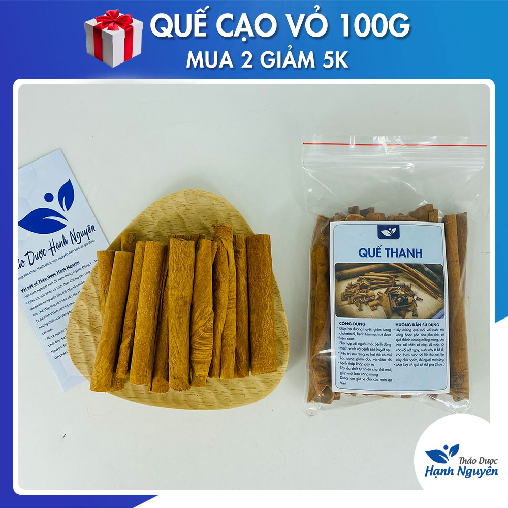 Trà Quế Cạo Vỏ 100g (Quế Ống, Trà Quế) - Có hút chân không