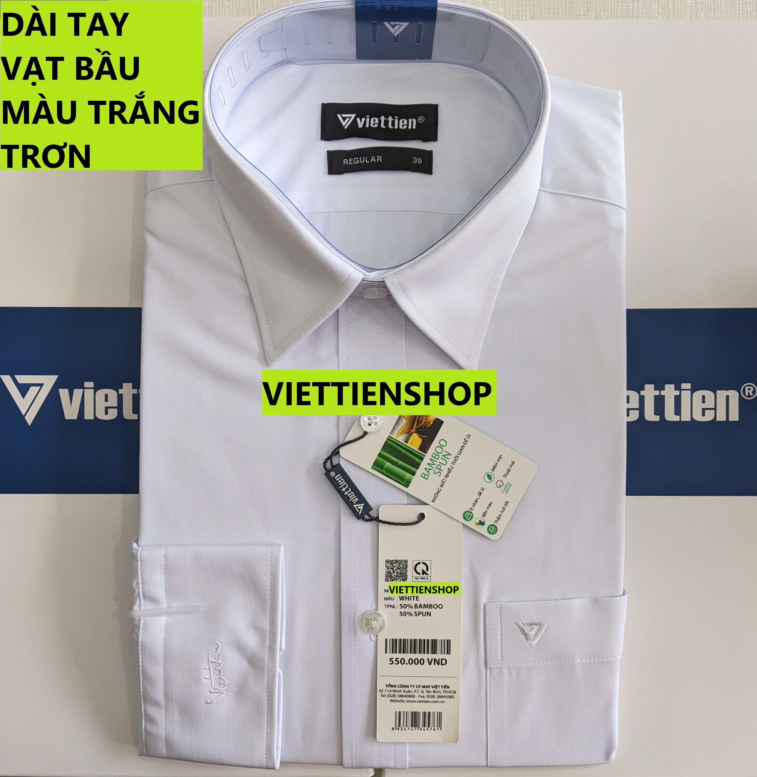 (Regular) shirt Vietnam advanced long-sleeve white