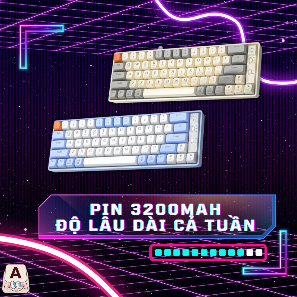 BÀN PHÍM CƠ KHÔNG DÂY HOTSWAP Langtu GK65 % CUSTOM SWITCH