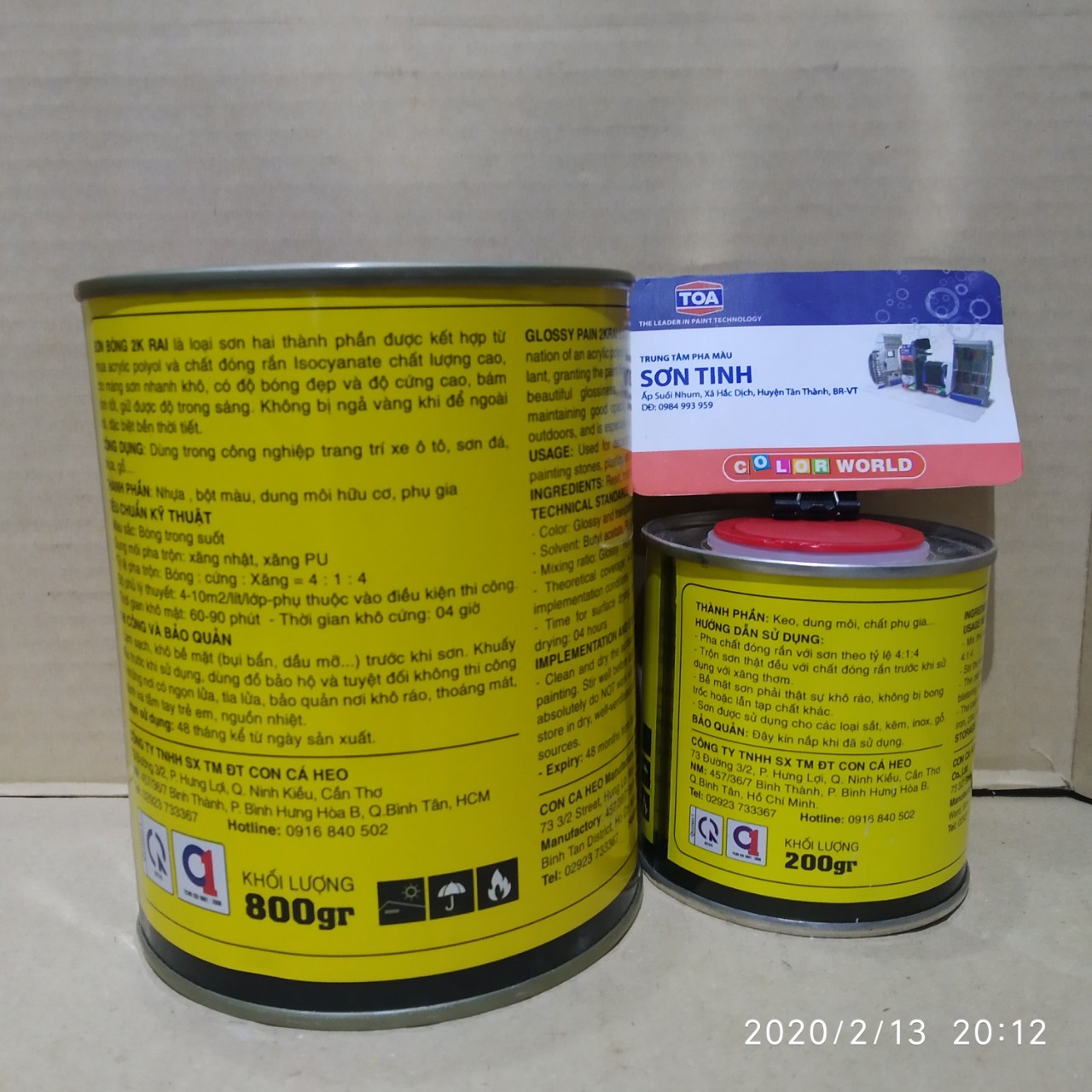 Sơn bóng 2K Rai 1kg 4kg