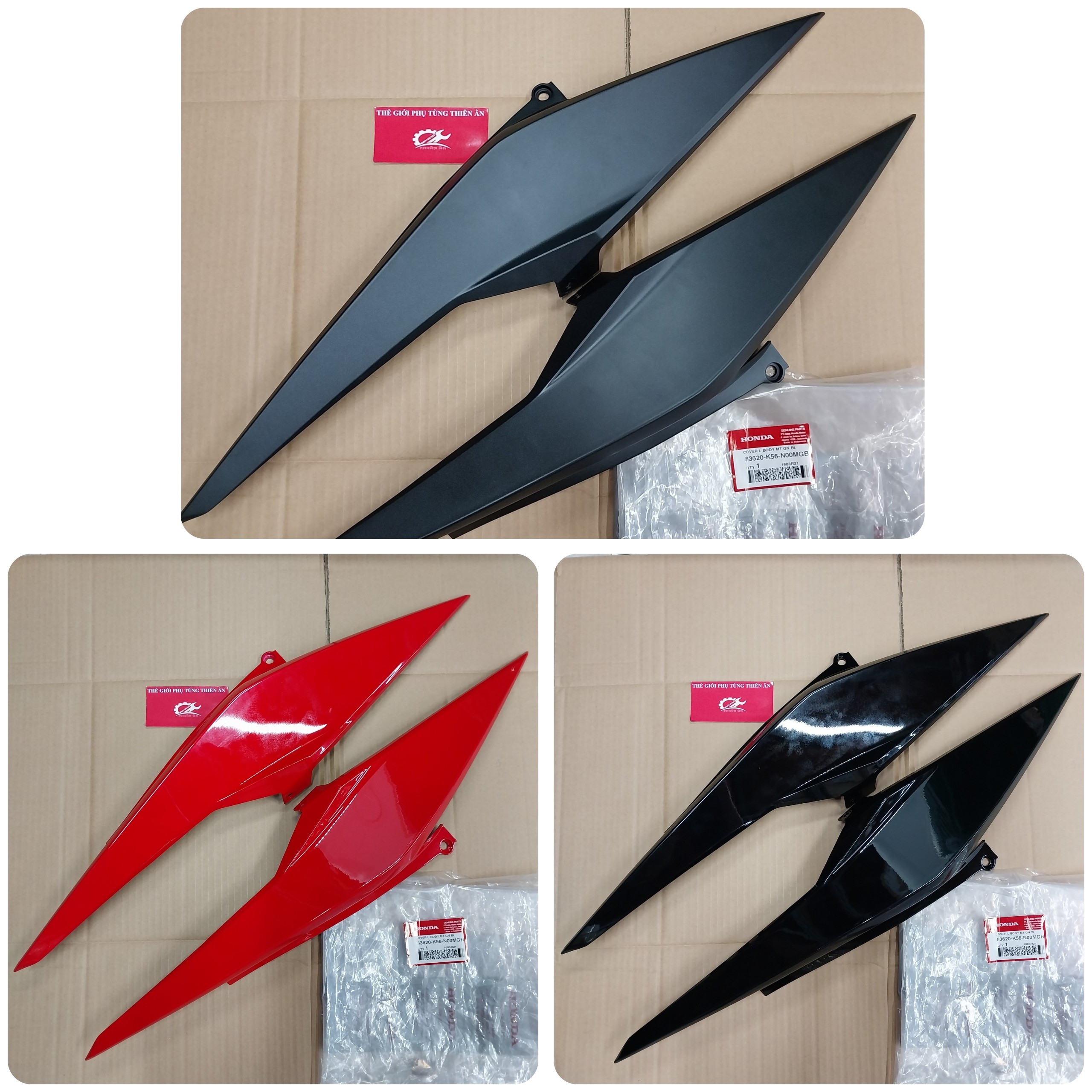Ốp sườn sonic 150r zin chính hãng honda indonesia - pt thiên ân