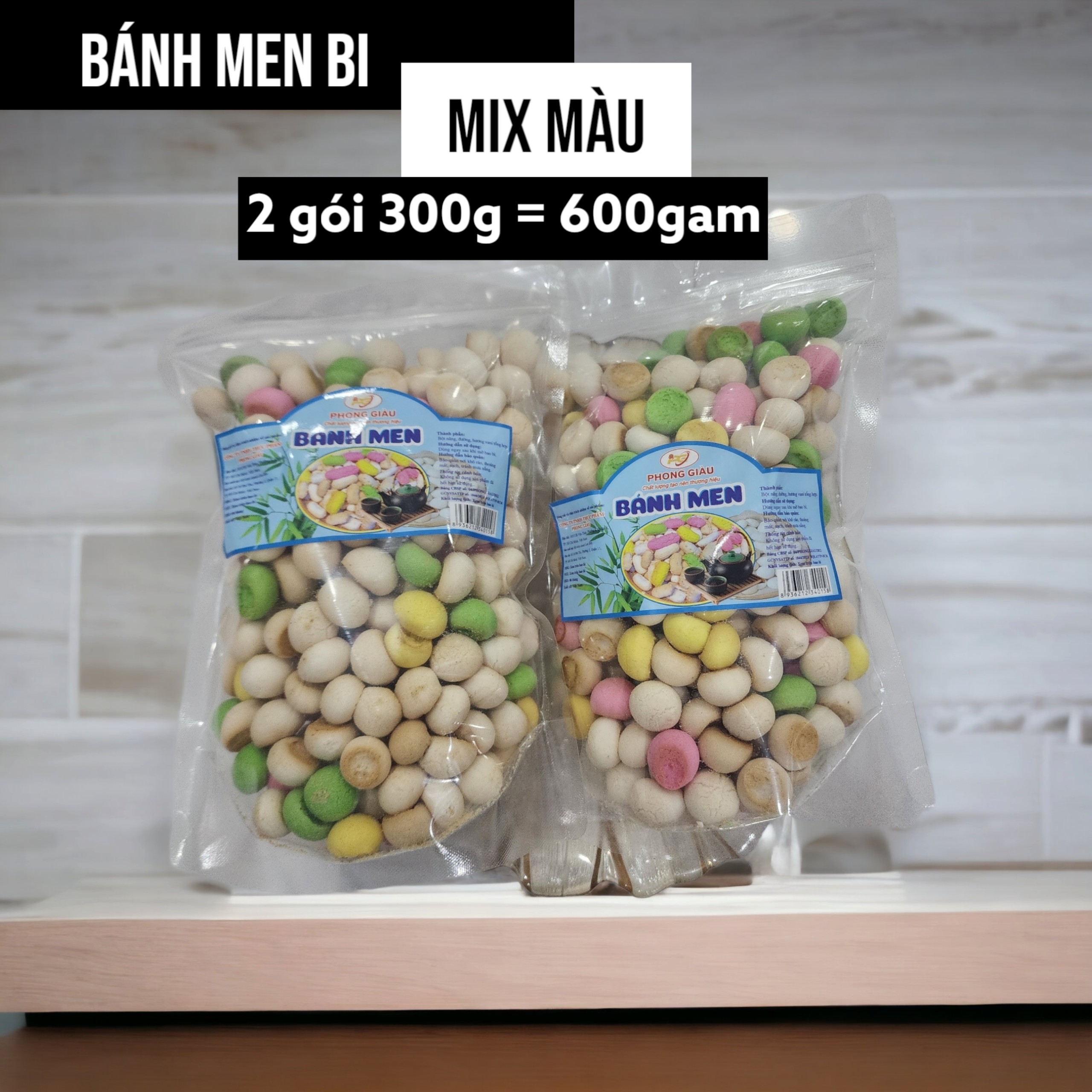 BÁNH MEN BI MIX MÀU ( PHONG GIÀU FOOD )