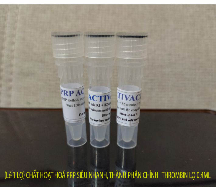 (Lẻ 1 LỌ) CHẤT HOẠT HOÁ PRP SIÊU NHANH, THÀNH PHẦN CHÍNH   THROMBIN LỌ 0.4ML