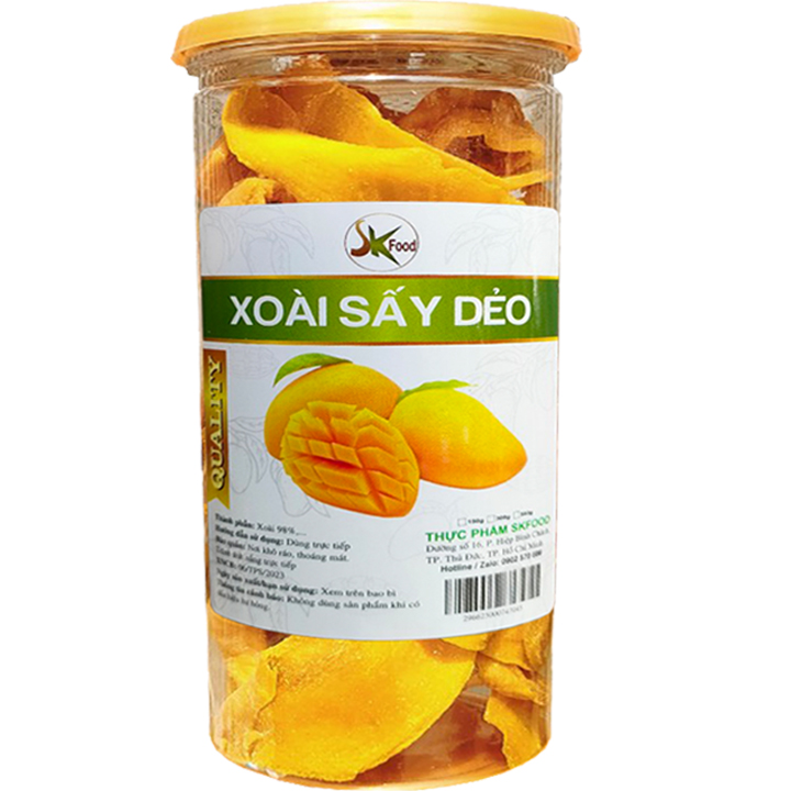 Xoài sấy dẻo chua ngọt đặc sản đà lạt hiệu skfood