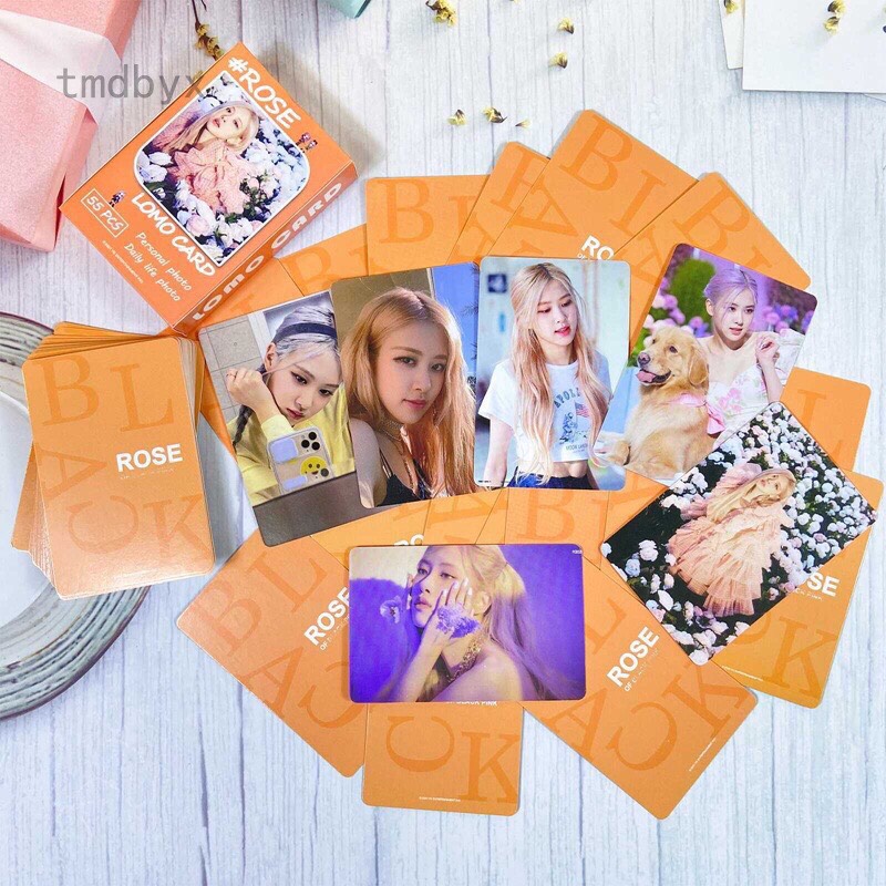 Set 55 lomo card Blackpink Rose Mẫu 2