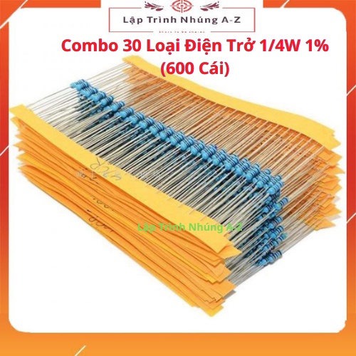 Combo 30 loại điện trở 1/4w 1%