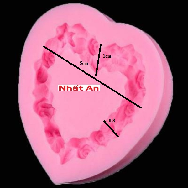 [HCM]KHUÔN SILICONE 4D MỘT TRÁI TIM
