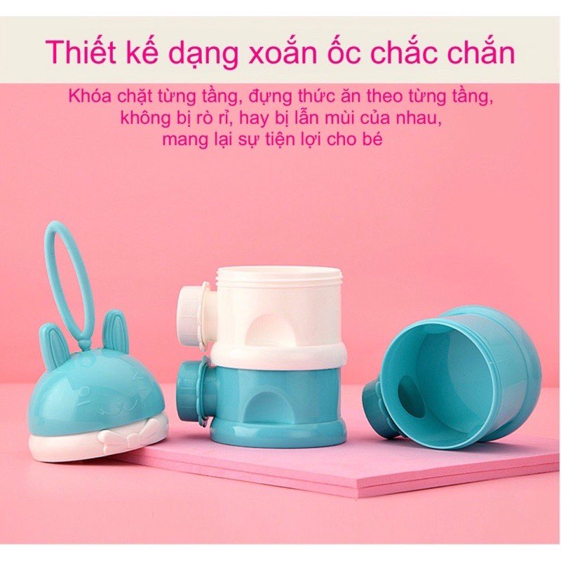 Hộp chia sữa và thức ăn 3 tầng HCS01