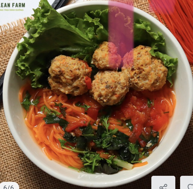 Bún gấc- Bún khô Cao Bằng