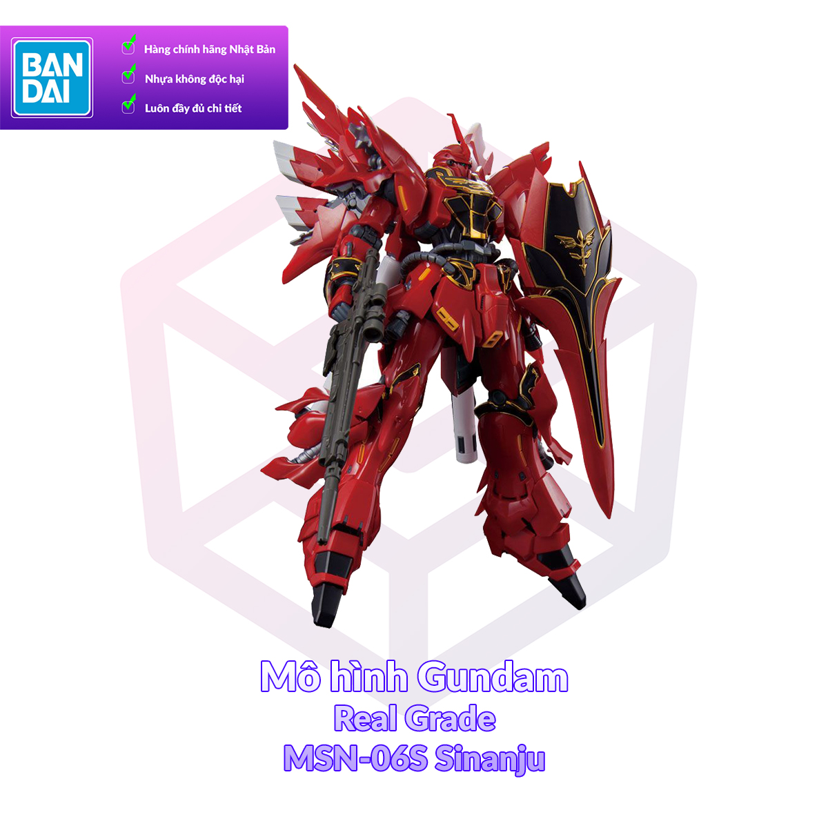 Mô hình lắp ráp Bandai Real Grade MSN-06S Sinanju