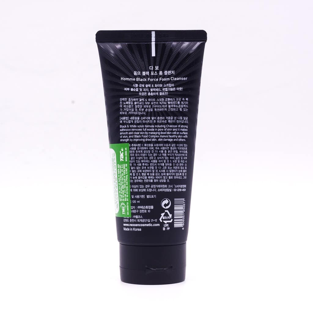SỮA RỮA MẶT DABO CAO CẤP DÀNH CHO NAM BLACK FORCE 120ML