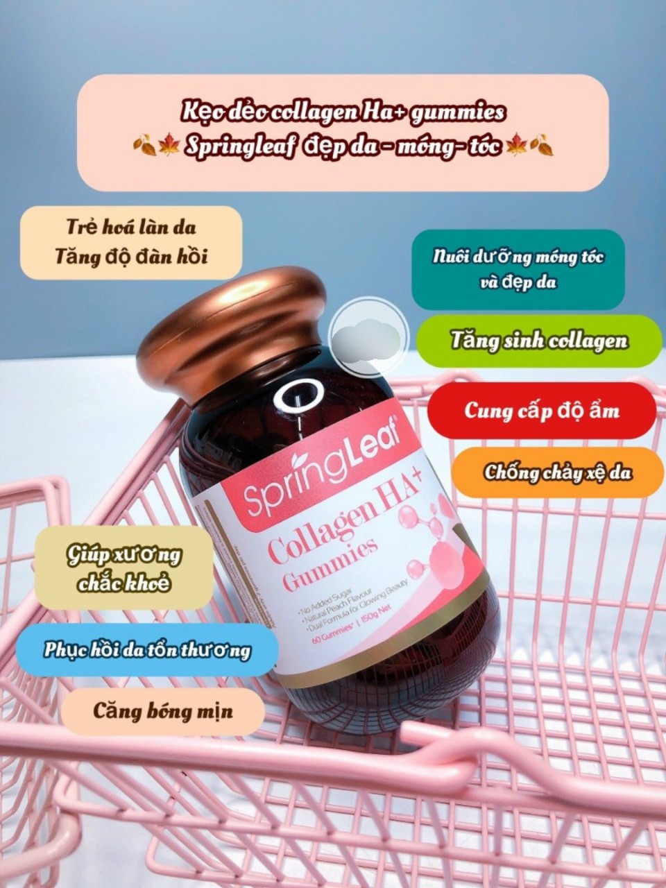 Collagen HA + Kẹo dẻo vị đào