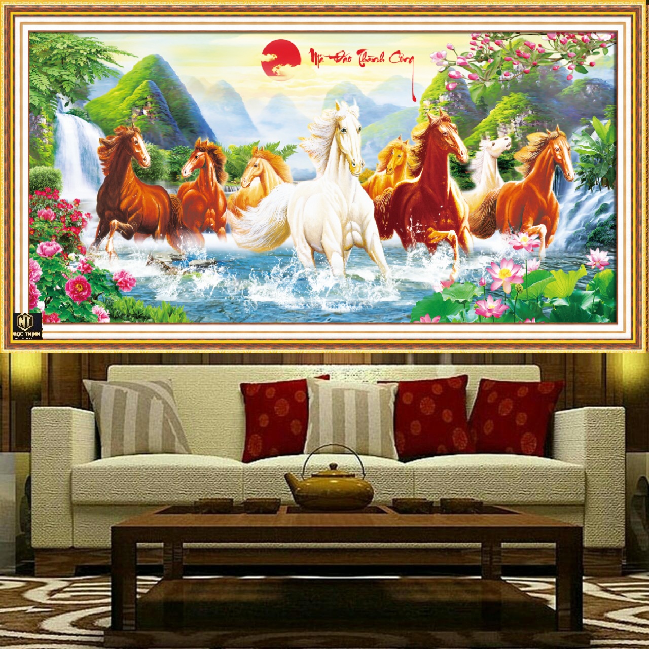 Tranh đính đá Mã Đáo Thành Công VS426 KT120x60