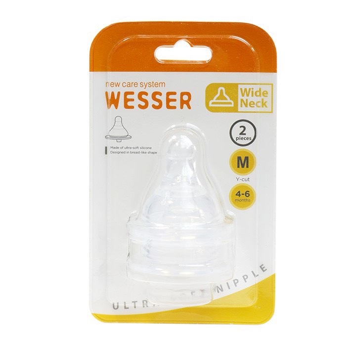 Wesser Núm vú/ti cổ rộng size S/M/L vỉ 2 cái