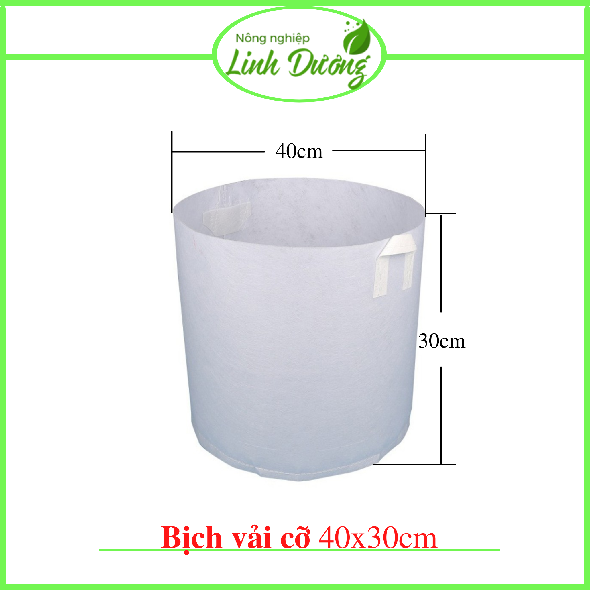 Bầu ươm - Set 10 Bịch bầu vải ươm cây, trồng cây kích thước 30x30cm