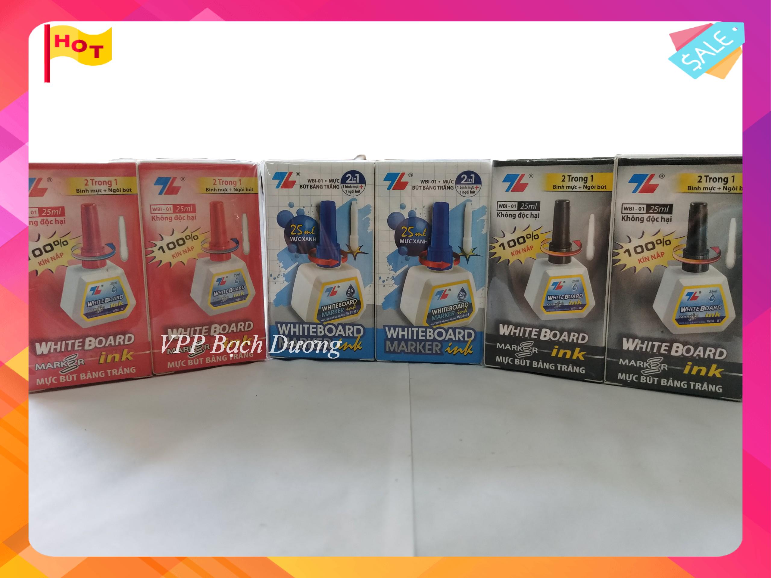 Mực viết lông bảng Thiên Long - 6 chai - WBI-01