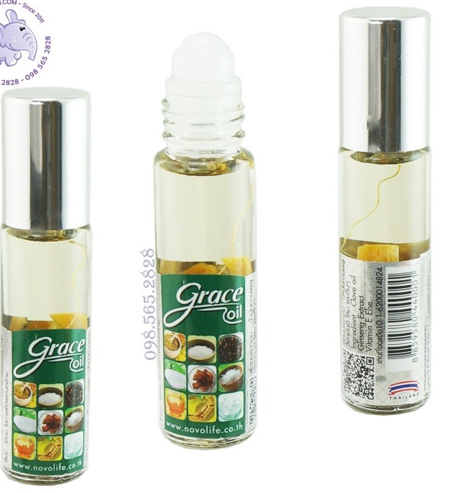 Dầu Lăn Nhân Sâm Nắp Trắng Grace 8cc Thái Lan