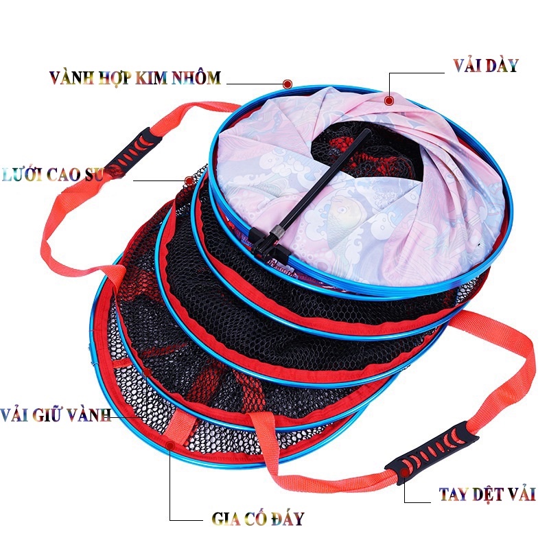 Rọng Cá Câu Đài Giỏ Đựng Cá Siêu Bền Cao Cấp