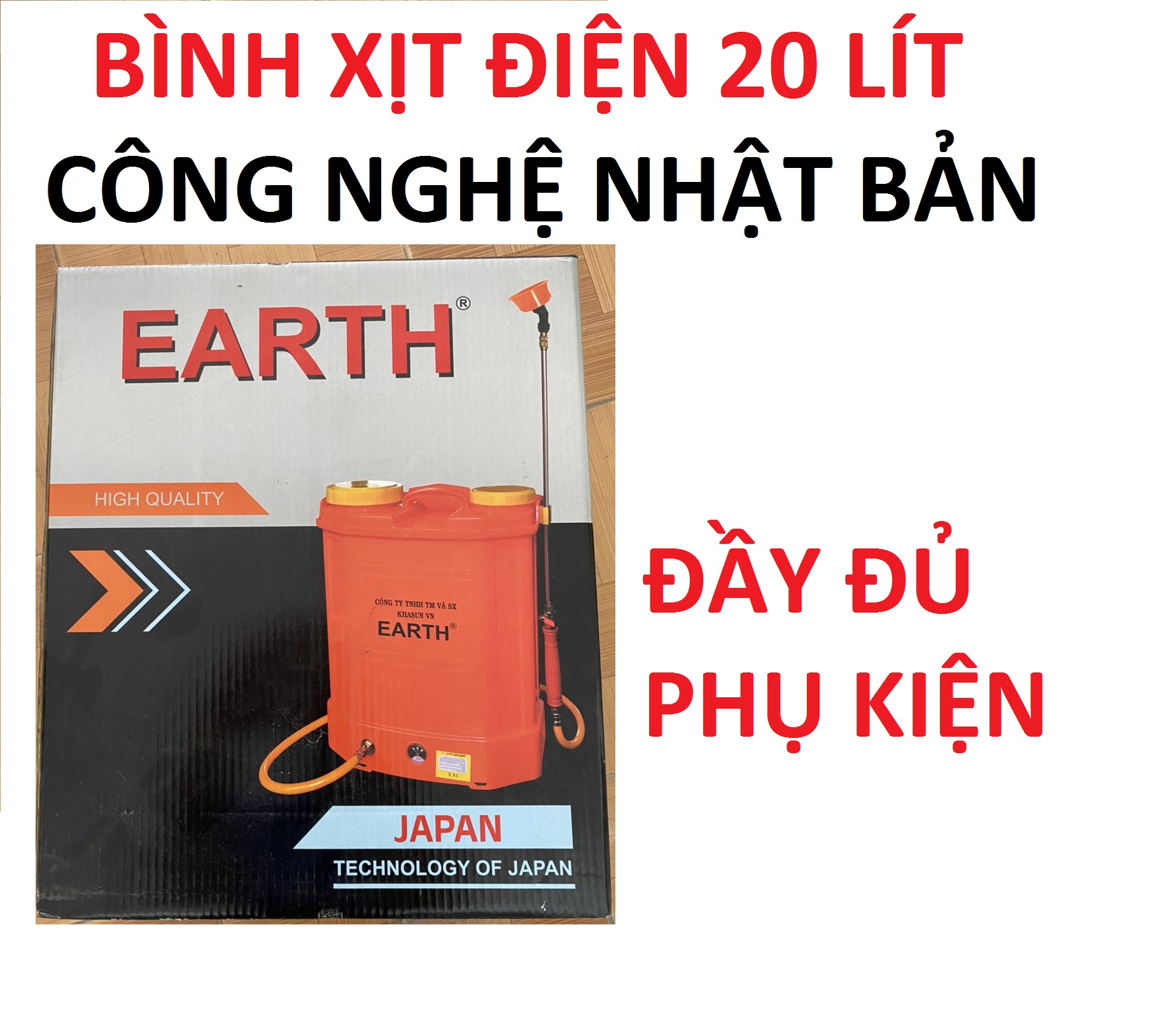 Bình xịt điện 20 lít cao cấp công nghệ nhật bản - BỀN BỈ - MẠNH MẼ - CHUYÊN NGHIỆP
